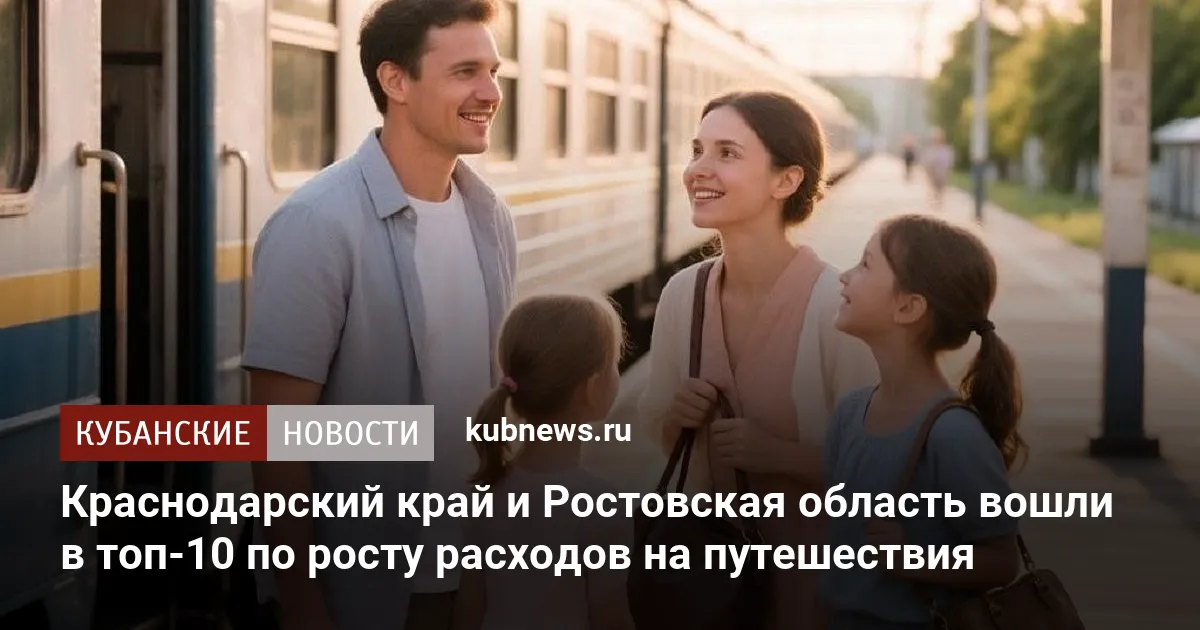 Краснодарский край и Ростовская область вошли в топ-10 по росту расходов на путешествия