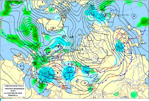 Температурные аномалии до минус 16° и порывы ветра до 30 м/с: прогноз погоды на 20–22 февраля