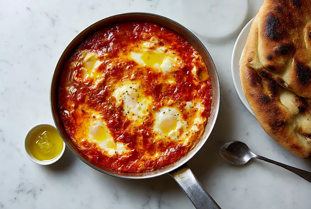 Помидор-юмурта: азербайджанская яичница в густом томате