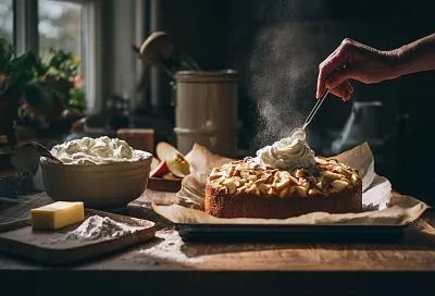 Яблочный торт-облако с корицей: простой и вкусный десерт