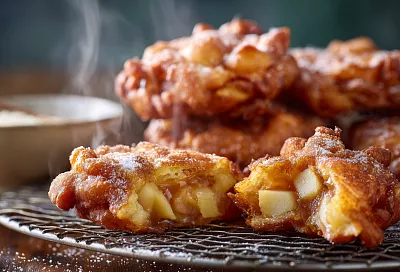 Хрустящие яблочные буньюэлос: испанские пончики к осеннему чаю