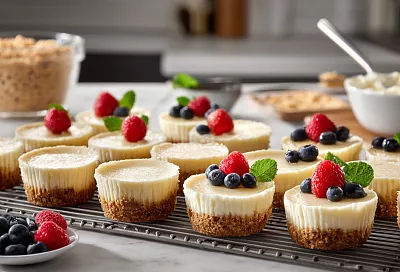 Мини-чизкейки, которые получаются даже у новичков: нежнее мороженого и готовятся очень просто