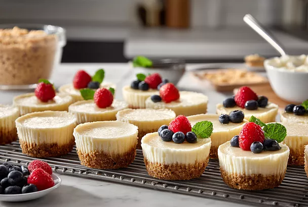Мини-чизкейки, которые получаются даже у новичков: нежнее мороженого и готовятся очень просто