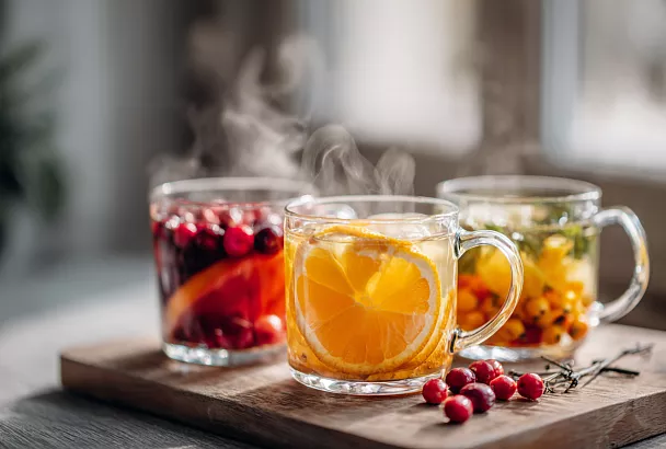 Три согревающих чая для иммунитета: цитрусовый, клюквенно-имбирный и облепиховый