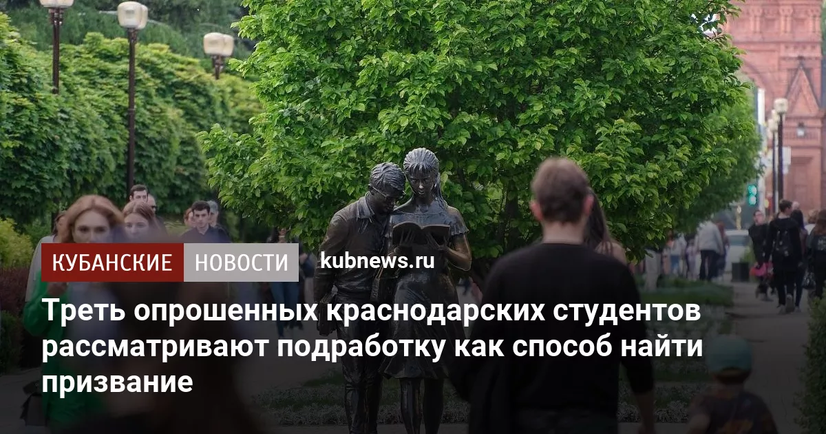 Треть опрошенных краснодарских студентов рассматривают подработку как способ найти призвание