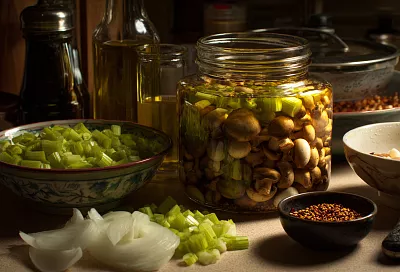 Почему эти маринованные шампиньоны пахнут иначе — секрет в сельдерее