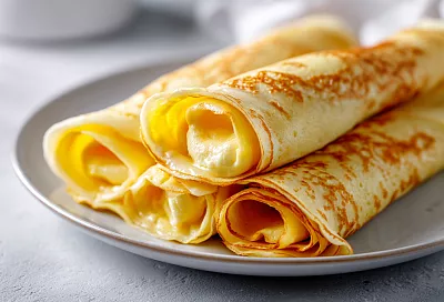 Нежнейшие блины без муки с творожной начинкой — тают во рту, по бабушкиному рецепту