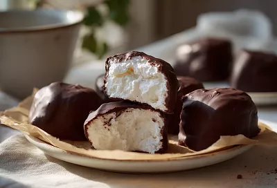 Зефир в шоколаде нежнее магазинного: запекла яблоки для пюре, и кислинка получилась натуральной без добавок