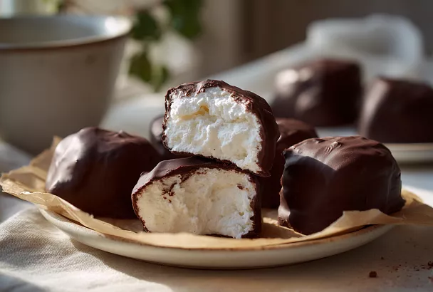 Зефир в шоколаде нежнее магазинного: запекла яблоки для пюре, и кислинка получилась натуральной без добавок