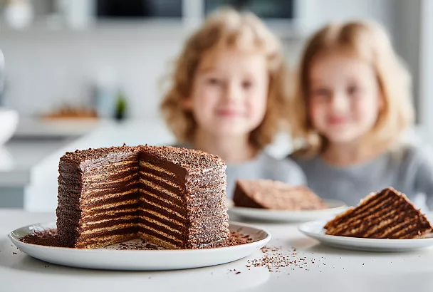 Королевский шоколадный медовик: нежный, пропитанный и тает во рту