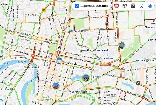 10-балльные пробки сковали дороги Краснодара