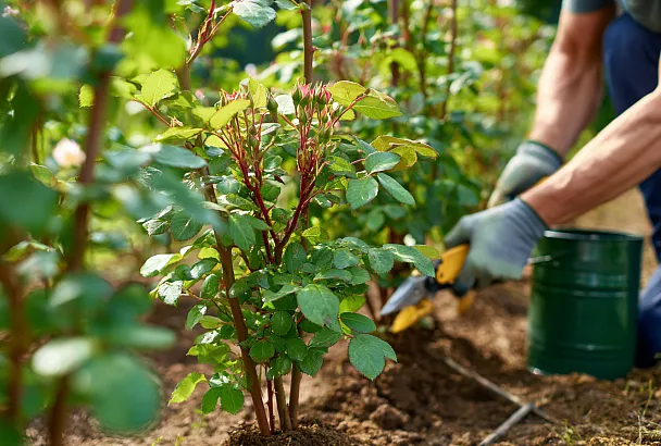 Весенний уход за розами: обрезка, подкормка и обработка от болезней