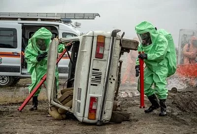В пригороде Краснодара прошли командно-штабные учения МЧС