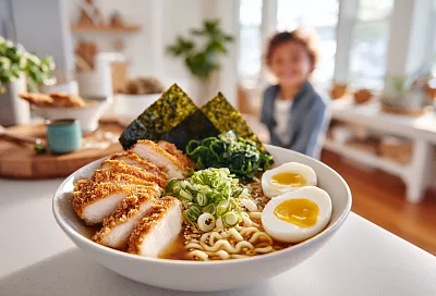 Рамен с жареной курицей: ароматный и сытный домашний суп от шефа