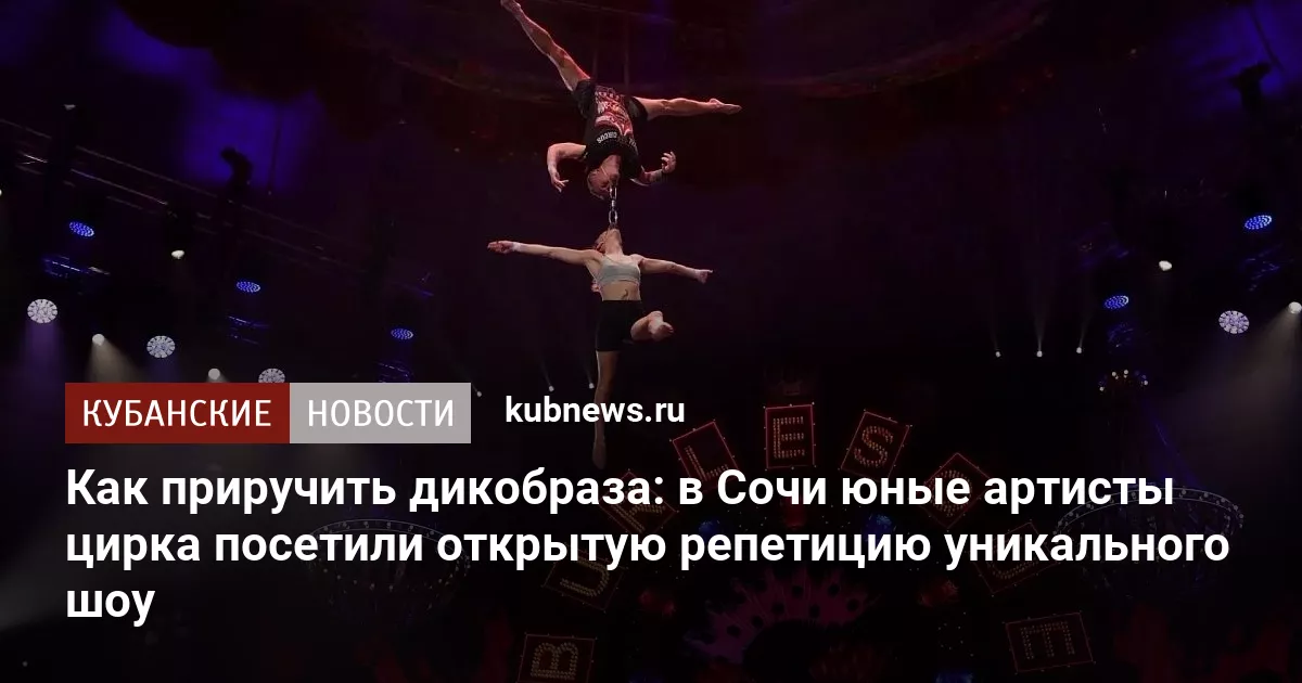Как приручить дикобраза: в Сочи юные артисты цирка посетили открытую репетицию уникального шоу