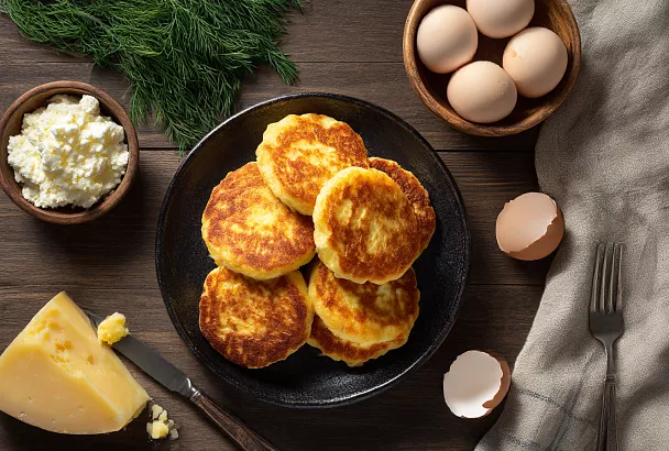 Смешиваю творог с яйцами и сыром, добавляю укроп — и жарю белковые пирожки, от которых фигура не страдает