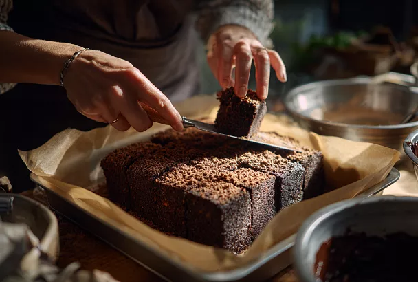 Торт «Панчо» для большой компании: сочный шоколадный бисквит, фруктовая начинка и стабильный сырный крем