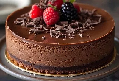 Шоколадный чизкейк с бархатистой текстурой и простым рецептом для любителей сладкого: маленькое шоколадное наслаждение