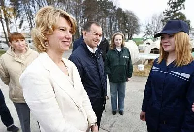 Оксана Лут и Вениамин Кондратьев посетили учебно-опытное хозяйство Кубанского государственного аграрного университета