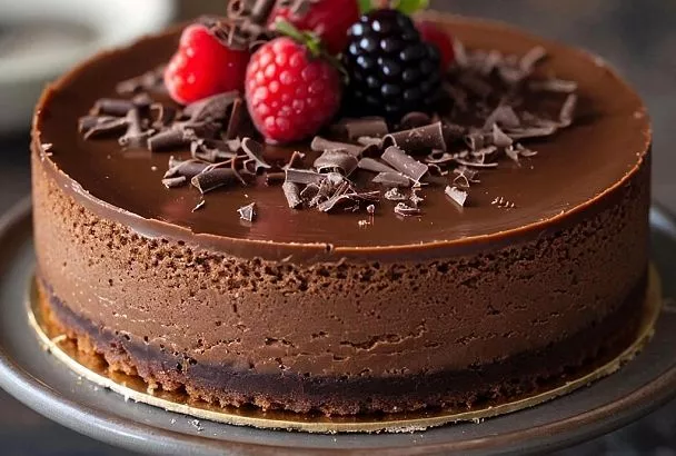 Шоколадный чизкейк с бархатистой текстурой и простым рецептом для любителей сладкого: маленькое шоколадное наслаждение