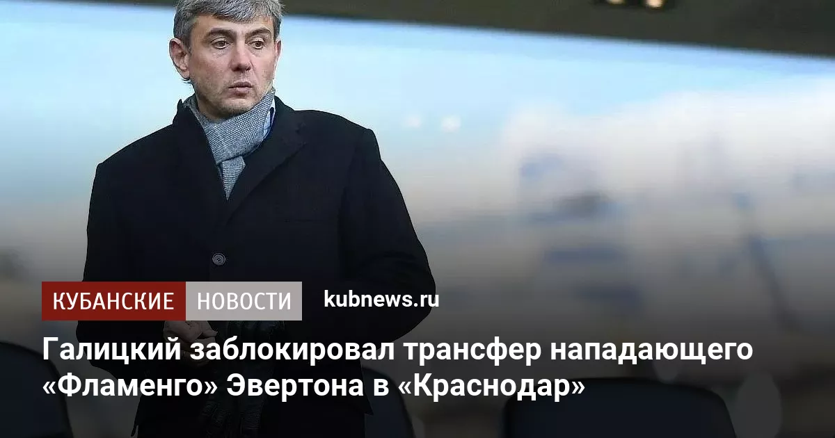 Галицкий заблокировал трансфер нападающего «Фламенго» Эвертона в «Краснодар»