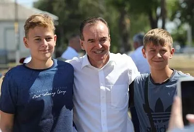 Губернатор Кубани Вениамин Кондратьев принял участие в открытии спортивного комплекса в Ленинградском муниципальном округе