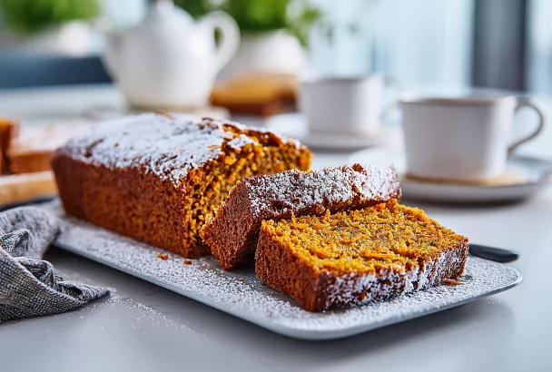 Морковный пирог с апельсиновой цедрой и пряностями: сочный, ароматный и тает во рту