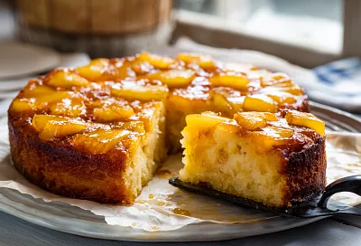 Яблочно-ананасовый пирог: мягкий, ароматный и с карамельной корочкой