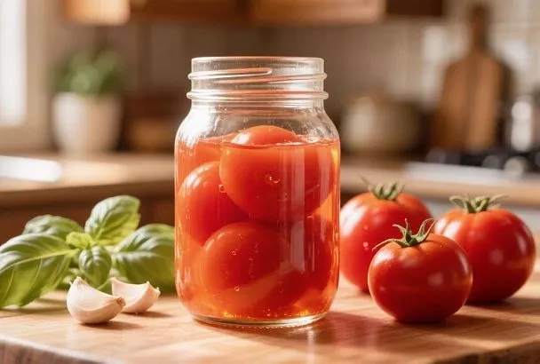 Помидоры в собственном соку: бланширую 2 минуты — и в банку, вкус, как у свежих