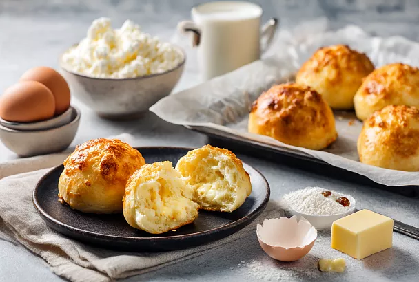 Ленивые творожные булочки с изюмом: мягкие, как пух, и почти «из ничего»