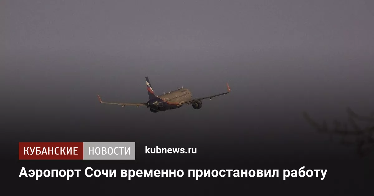 Аэропорт Сочи временно приостановил работу