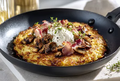 Жарим картошку по-швейцарски – 15 минут и на сковороде золотой хрустящий блин, вкуснее которого я не ела