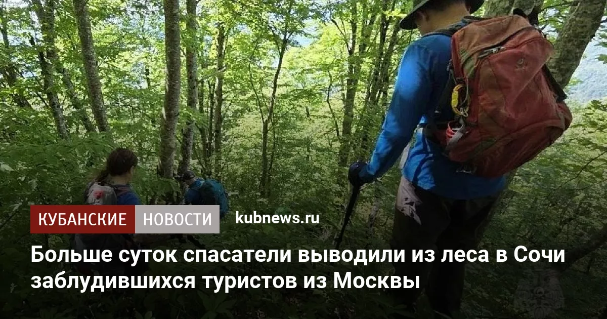 Больше суток спасатели выводили из леса в Сочи заблудившихся туристов из Москвы