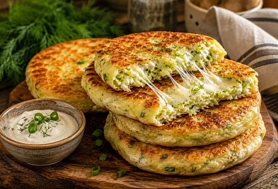 Тру кабачок, смешиваю с творогом и сыром: пышные ленивые хачапури на сковороде 