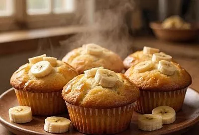 Смешала бананы, яйца и муку — получились нежные маффины с ароматом, который заполняет весь дом