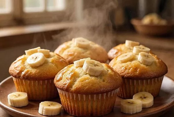 Смешала бананы, яйца и муку — получились нежные маффины с ароматом, который заполняет весь дом