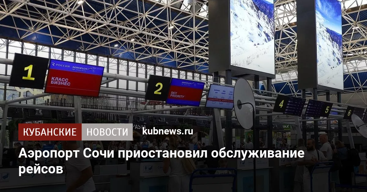 Аэропорт Сочи приостановил обслуживание рейсов