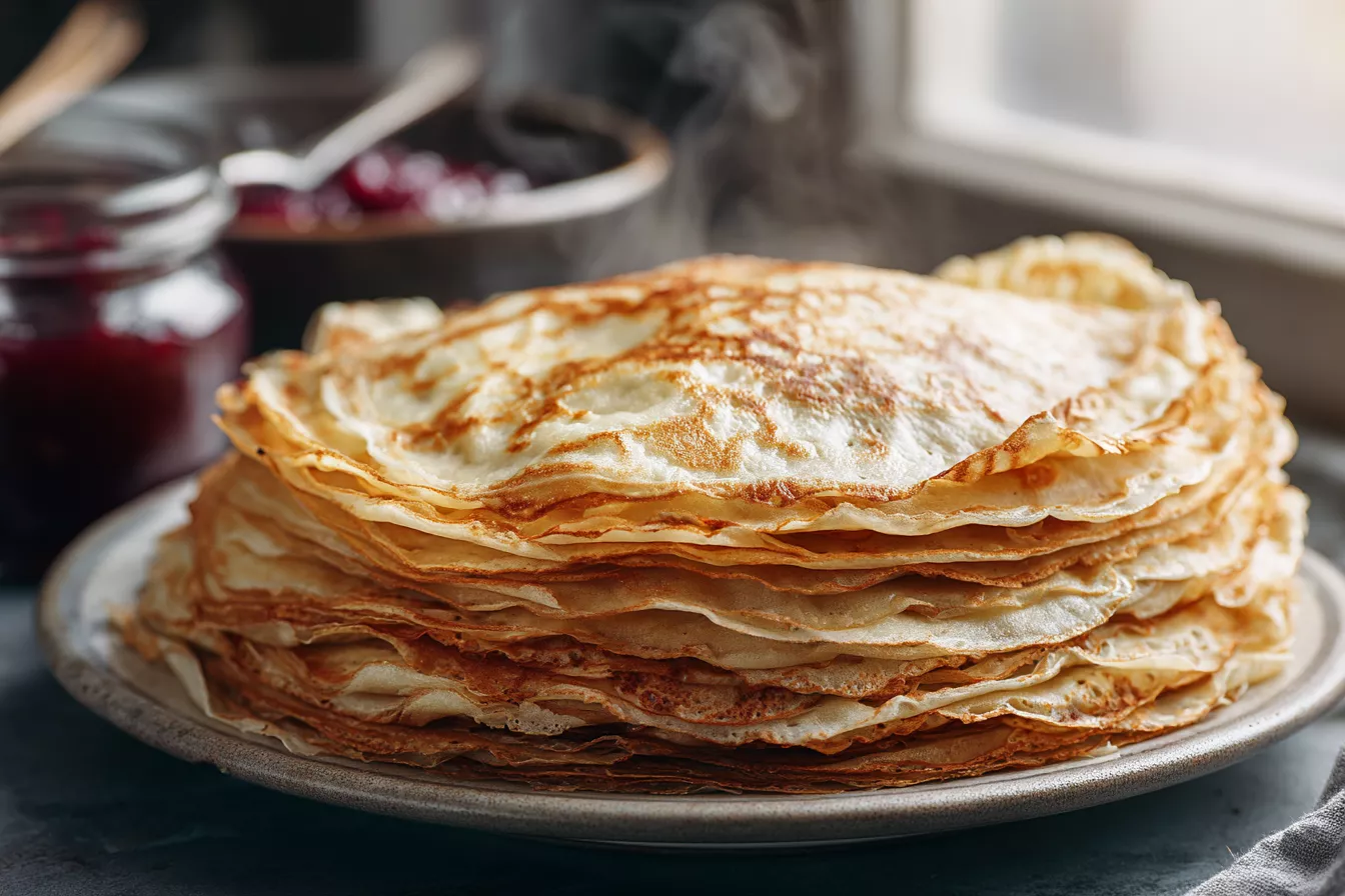 Постные блины на воде: не рвутся, хорошо переворачиваются и получаются тонкими