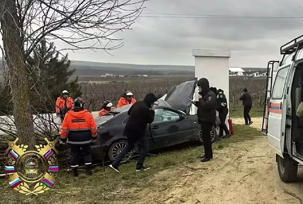 Превысил скорость и врезался в дерево. Водитель Mercedes под Анапой
