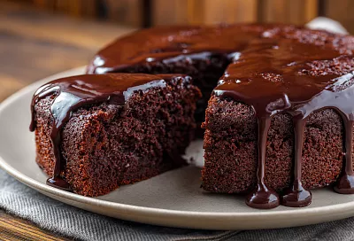 Шоколадный брауни-торт на сковороде — очень влажный и нежный без духовки