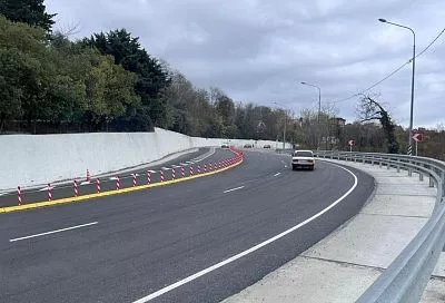 Завершены ремонтные работы на оползневом участке трассы А-147 Джубга – Сочи в Дагомысе