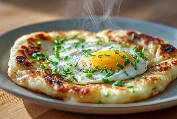 Картофельная лепёшка с яйцом на завтрак: быстро, вкусно и всего из 3 ингредиентов