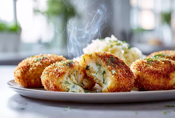 Делаю рыбные котлеты с масляной начинкой – хрустят как чипсы