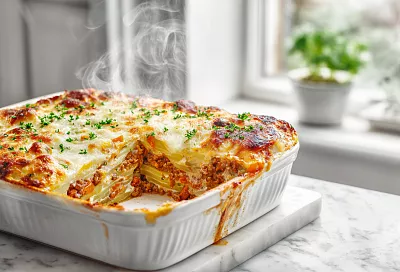 Картофельная запеканка с мясом и овощами: сочная, ароматная и очень простая