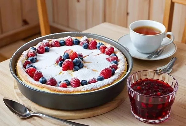 Всего 30 минут и нежнейшая творожная запеканка готова. Без сахара, но сладкая, как персик!