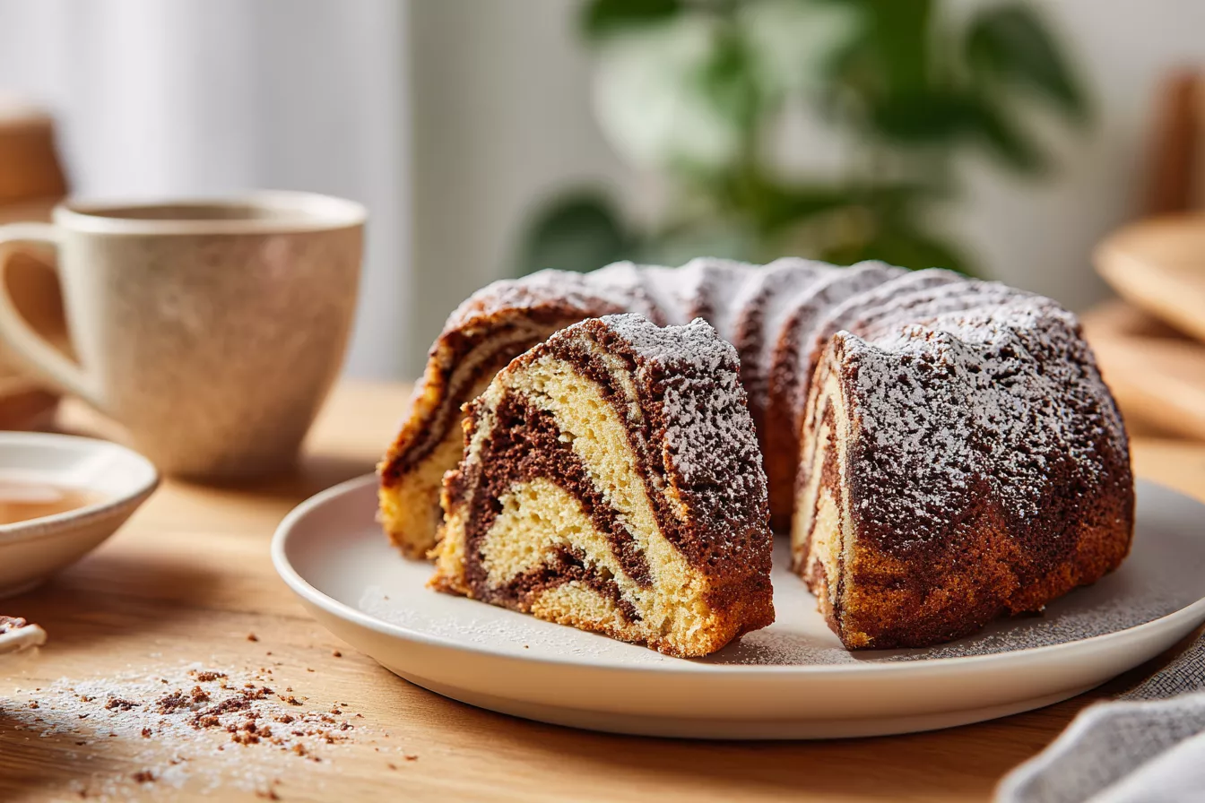 Влажный пирог «Зебра» на кефире: очень бюджетный рецепт