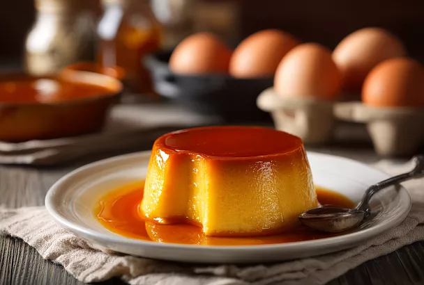 Нежный домашний флан с карамелью: тает во рту, как облачко, а готовится из 3 главных продуктов