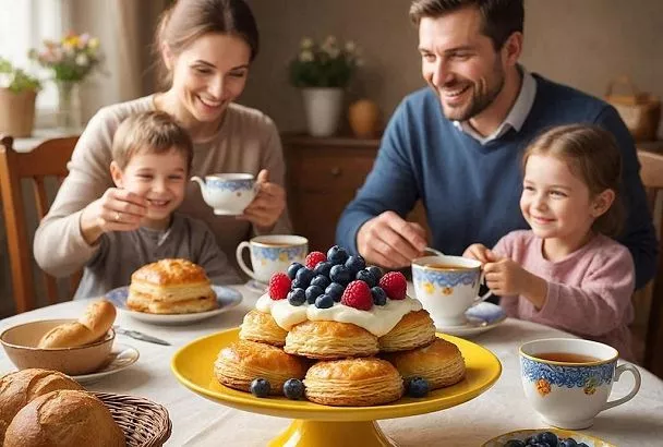 Слойки на кефире: вкус как у торта Наполеона, хрустящие, слоистые, а готовятся в два счета