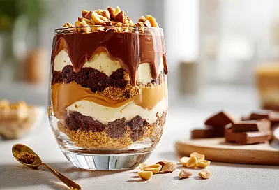 Трайфл «Сникерс» за 30 минут: десерт из простых ингредиентов, который взорвет ваши вкусовые рецепторы