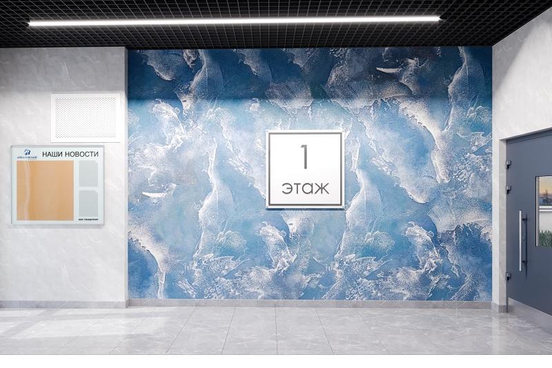 Декоративное пано в стиле картин мариниста И.К. Айвазовского в ЖК от Неометрии